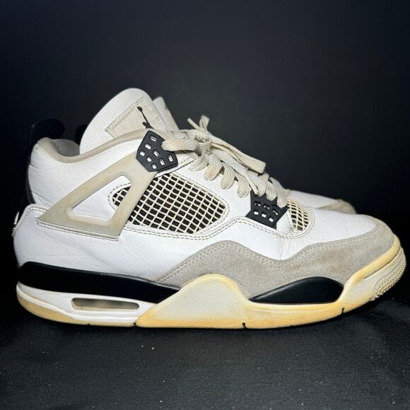 Size 9.5 - Nike Air Jordan 4 Retro Military Black Men's Shoes